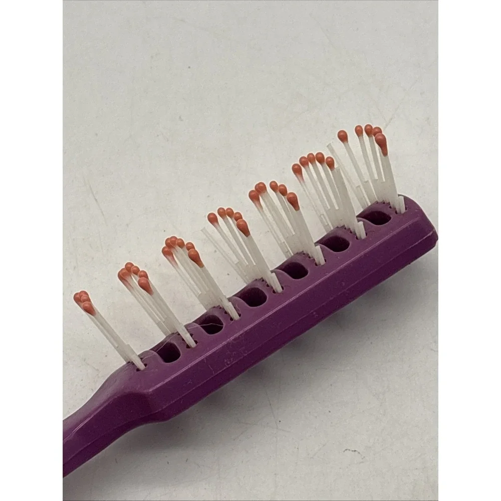 Vintage Goody Vented Styling & Finishing Brush PURPLE ball tip .USA Read